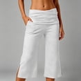 thumbnail image 2 of ibiyuan Summer Pants Women High Waist Petite Palazzo Pants for Women Cropped Trousers Pants for Women Drawstring Lounge Pants Women with Pockets for Summer, 2 of 9
