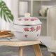 thumbnail image 4 of Olla esmaltada con asa y tapa, con estampado de flores, para sopa y comida, 4 of 6