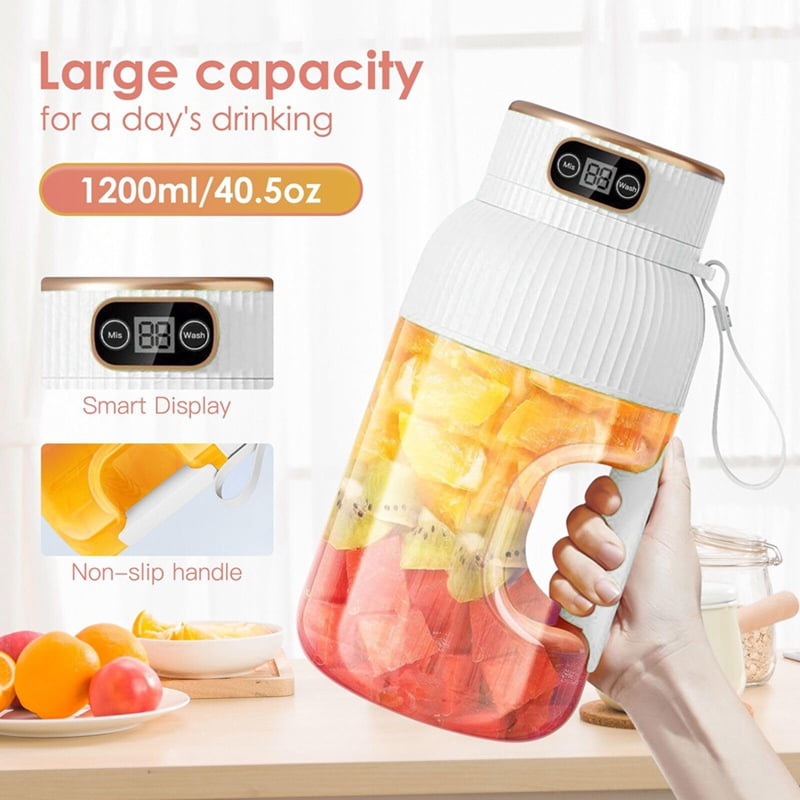 Portable Juicer Blender, 40 Oz Multifunctional Portable Juicer Cup, USB Rechargeable Electric Blender for