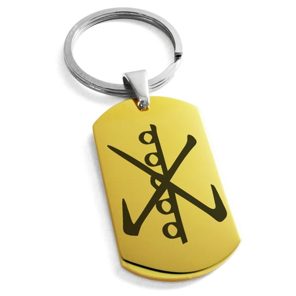 Stainless Steel Reiki Rama Bonding Engraved Dog Tag Keychain Keyring