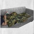 thumbnail image 6 of Camo Soft Flannel Fleece Throw Blanket, Classical Germany Camouflage Pattern Forest Jungle Colors Design, Cozy Plush for Indoor and Outdoor Use, 50" x 70", Green Brown Dark Green, by Ambesonne, 6 of 6