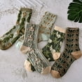 thumbnail image 3 of 10pcs Women's Seamless Bamboo Diabetic Ankle Socks, Non-Binding Loose Fit Retro flowers, 3 of 5