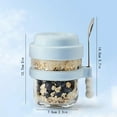 thumbnail image 3 of Food Storage Containers with Spoons Reusable Cereal Cups Leak Proof Breakfast Bowls Refrigerator Safe Grain and Oatmeal Jars Portable Snack Containers Bottles, 3 of 9