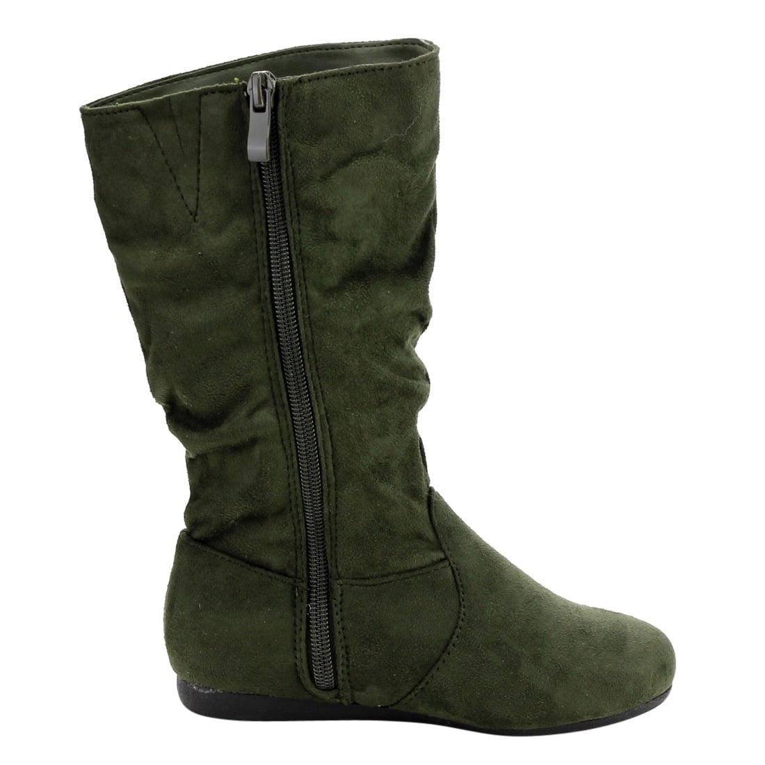slouch boots flat heel