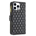 thumbnail image 3 of Feishell for iPhone 14 Pro Zipper Wallet Phone Case,for Women Men,Luxury PU Leather Cover with 9 Credit Card Slots Magnetic Clasp Flip Holder Protective Case with Wrist Strap,Black, 3 of 10