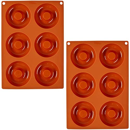 Wilton NonStick FoodGrade Silicone Donut Baking Pans, Set of 2