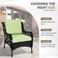 thumbnail image 4 of BPS 23x26 Inch Outdoor Deep Seat Cushion Set, Waterproof Patio Furniture Cushions with Adjustable Straps & Removable Cover for Patio, Deck, or Garden, Green, 4 of 7