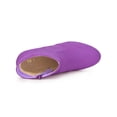 thumbnail image 4 of BLISSFUL STEP Women's Faux Suede Chunky Heel Round Toe Side Zip Ankle Boots Purple 8, 4 of 8