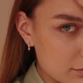 thumbnail image 2 of MEVECCO Diamond Hoop Earring 14K Gold Plated Dainty Minimalist Jewelry Gift for Women, 2 of 6
