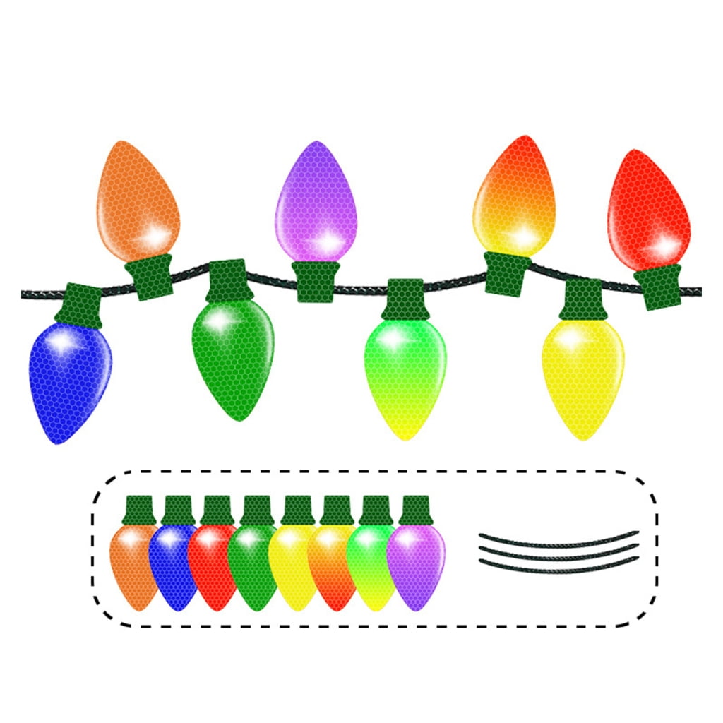 Christmas Lights for Car Christmas Reflective Stickers