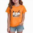 thumbnail image 2 of xaweyi Casual Crew Neck Short Sleeve Tee For Girls Halloween Ghost Pumpkin Cute Cartoon Tshirt, 2 of 6