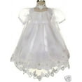 thumbnail image 5 of New Baby Infant Girl Toddler Christening Baptism Bonnet Formal Dress White 0-18M, 5 of 9