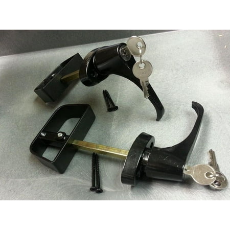 Doors Door Hardware 5 1 2 Black L Handle Door Lock Set For Shed Gate Playhouse 2 Keyed Alike Doors Door Hardware 5 1 2 Black L Handle