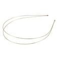 thumbnail image 5 of Unique Bargains 1 Pc Simple Double Row Headbands for Women Gold Tone, 5 of 6
