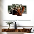 thumbnail image 3 of Elephant Stock Abstract Black Beauty Ii Wall Art - Horizontal Multi Panel Canvas - Living Room Wall Decor - People Multi Panel - Black And Brown Decor - 36" x 22", 3 of 8