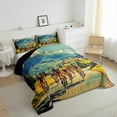 thumbnail image 3 of Feelyou Est Cycling Sleep Full Size Comforter Sets for Teen, Western Farmhouse Bedding Comforter Set, Outdoor Sports Theme Reversible Bedding Sets, Super Cozy Room Decor, 3-Piece, 3 of 8