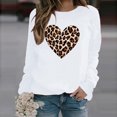 thumbnail image 2 of successthop Pink Women Long Sleeve Tops Valentines Day Clothes Round Neck Polyester Casual Love Heart Printed Lover Gift Blouse Tops for Valentines Gifts S, 2 of 8