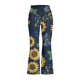 thumbnail image 4 of DISNIMO Sunflower Butterfly Yoga Pants for Girls with Flower Flare Leggings for Girls Bell Bottoms Size 13 Kids Flare Pants Outfit Flare Leggings Sport Yoga Pants Wide-Leg Leggings, 4 of 7