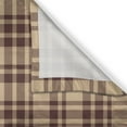 thumbnail image 3 of Ambesonne Plaid Kitchen Curtains, Old Fashioned Tartan, 55"x45", Tan Brown, 3 of 3