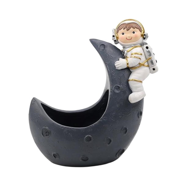 Maceta artística con forma de astronauta, maceta para bonsái, ideal para oficina o interiores. Estilo 2