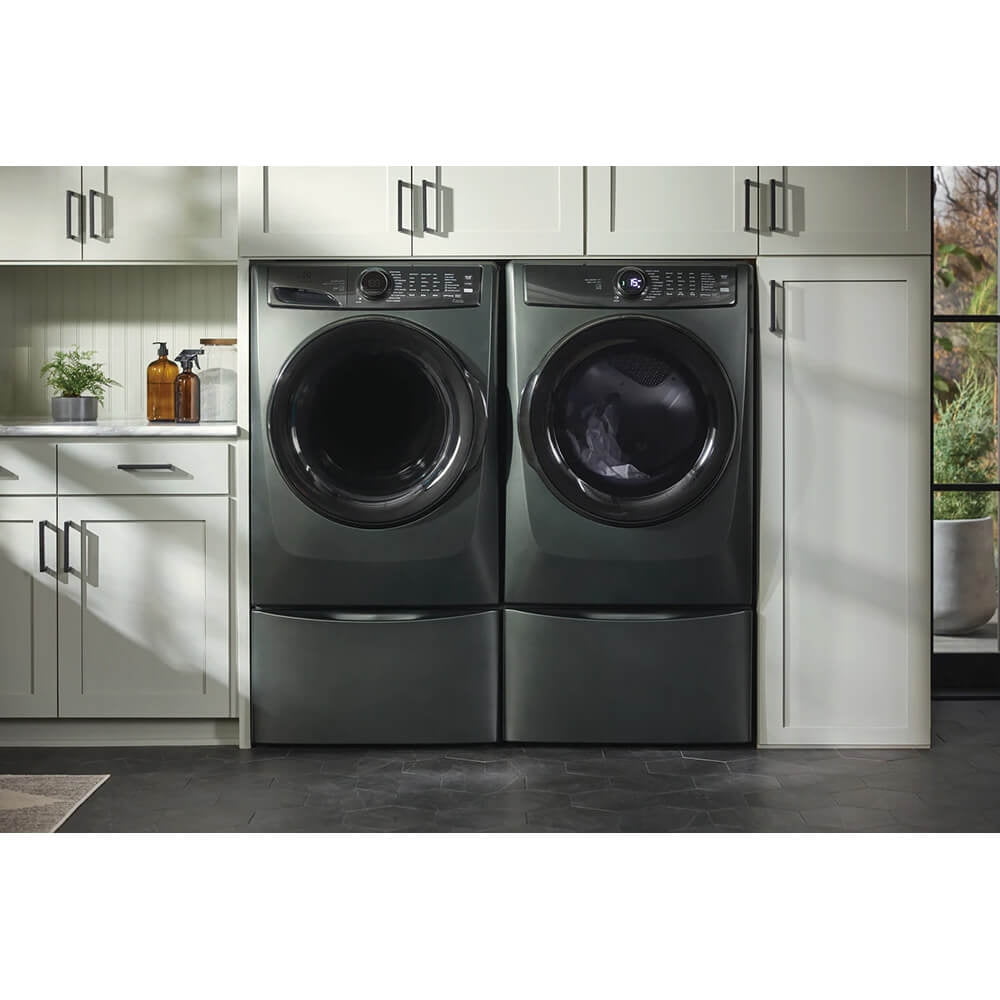 Electrolux 8.0 Cu. Ft. Front Load Electric Dryer with Perfect Steam & Balanced Dry – Alpine Green (ELFE7738AA)