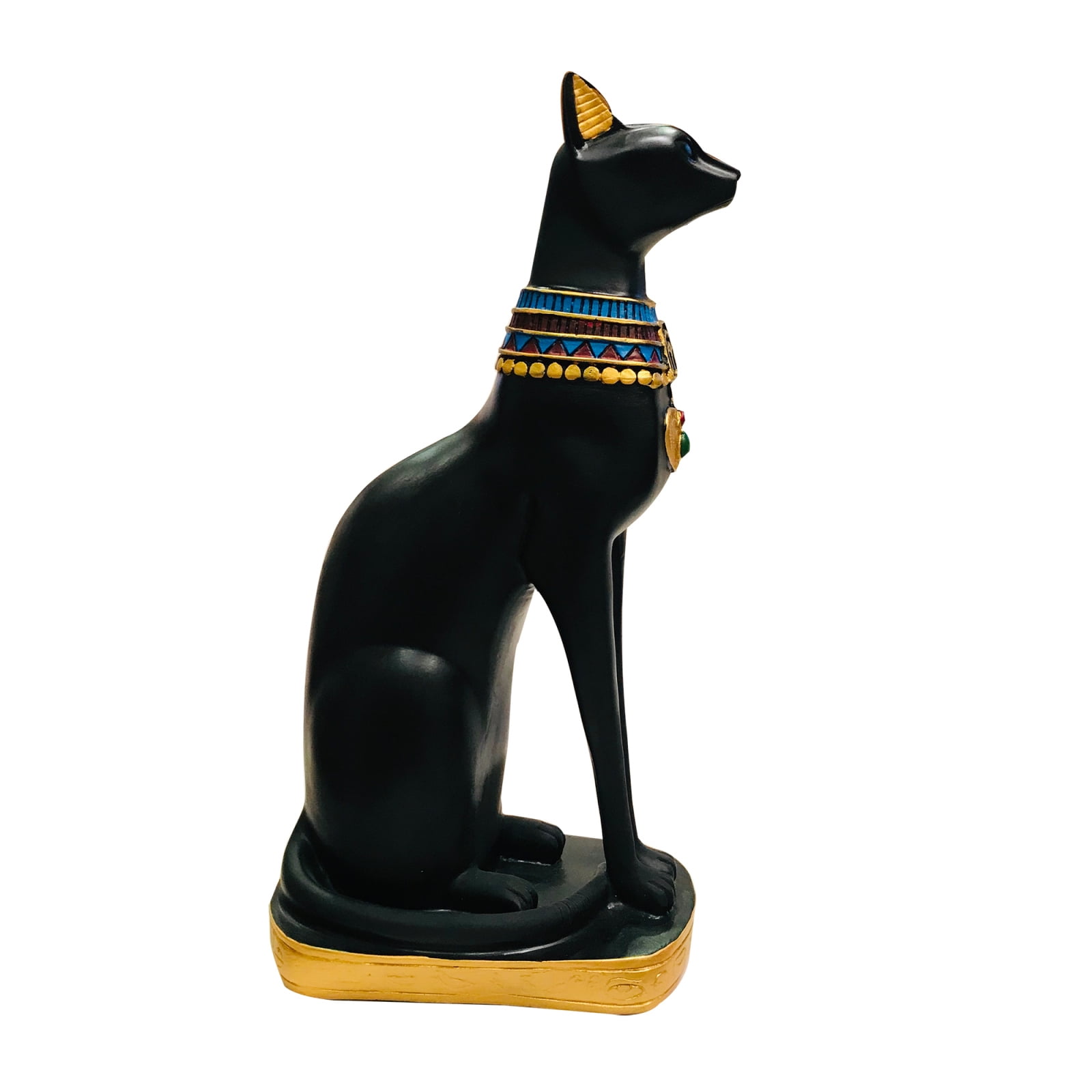 Statue chat style noire égyptien Egyptian style cat black déesse Bastet goddess 