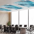 thumbnail image 5 of Fluorescent Light Covers 1 Pack 4x2 ft Ombre Blue Teal Gray Marble Texture Ceiling Light Covers Abstract Art Light Filters for Classroom, Office & Home, Drop Ceiling Light Covers, 5 of 8