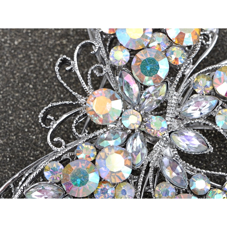Alilang Butterfly Pin Brooch - Painted Enamel & Crystal Rhinestone Fashion Jewelry For Women