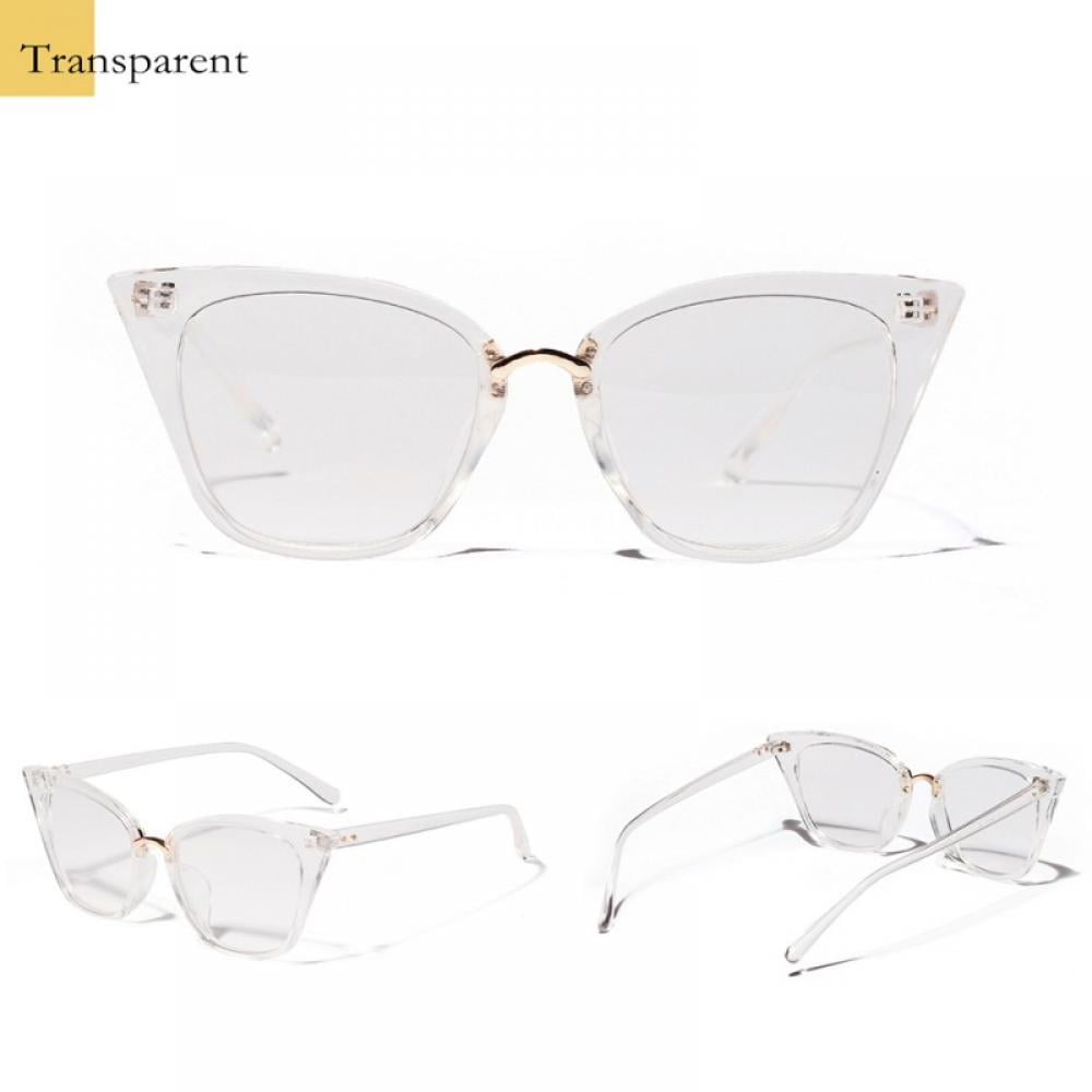 Transparent Cat Eye Prescription Glasses Frame Women Men Eyewear Glasses  Optical Spectacle Diamond Clear Lens Eyeglasses