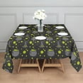thumbnail image 3 of Halloween Square Tablecloth 42x42in(107x107cm) – Waterproof Polyester Printed Table Cover, Wrinkle Resistant & Washable for Kitchen Dining Picnic Party Decor, Pattern-V5-60, White, 3 of 6