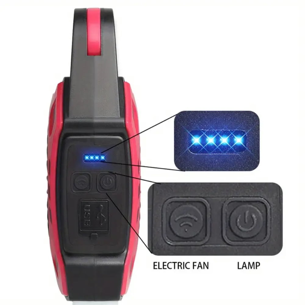 Rechargeable LED Camping Fan & Lamp  Portable Outdoor Light  Battery-Powered for Camping  Hiking  Tent  Emergency  Indoor.