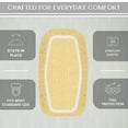 thumbnail image 2 of Home Weavers Allure Collection Cotton Toilet Tank Lid Cover for Bathroom, Soft Absorbent Non-Slip Tufted Fabric, Machine Washable Toilet Tank Top Cover, 10"x22" Yellow, 2 of 10