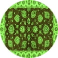 thumbnail image 1 of Ahgly Company Indoor Round Oriental Green Traditional Area Rugs, 8' Round, 1 of 4