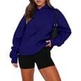 thumbnail image 1 of Sudadera con capucha Onlypuff para mujer, azul marino, poliéster/algodón, 3XL, 1 of 5