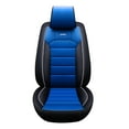 thumbnail image 3 of Leadwolf 2PCS Front Car Seat Covers Leather for Volvo for V70/XC70 1997-2016 2 Seats Airbag Compatible Waterproof Soft Front Set Cushion Protector Black and Blue, 3 of 7