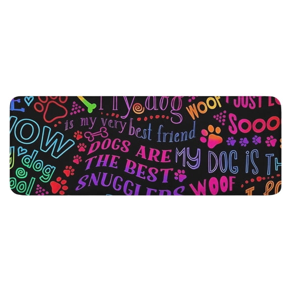 I Love My Dogs Art Kitchen Rug Mat,Kitchen Runner Rugs Non Skid Washable,Decorative Kitchen Floor Mats for Kitchen,Sink,Laundry,17"x47.2"