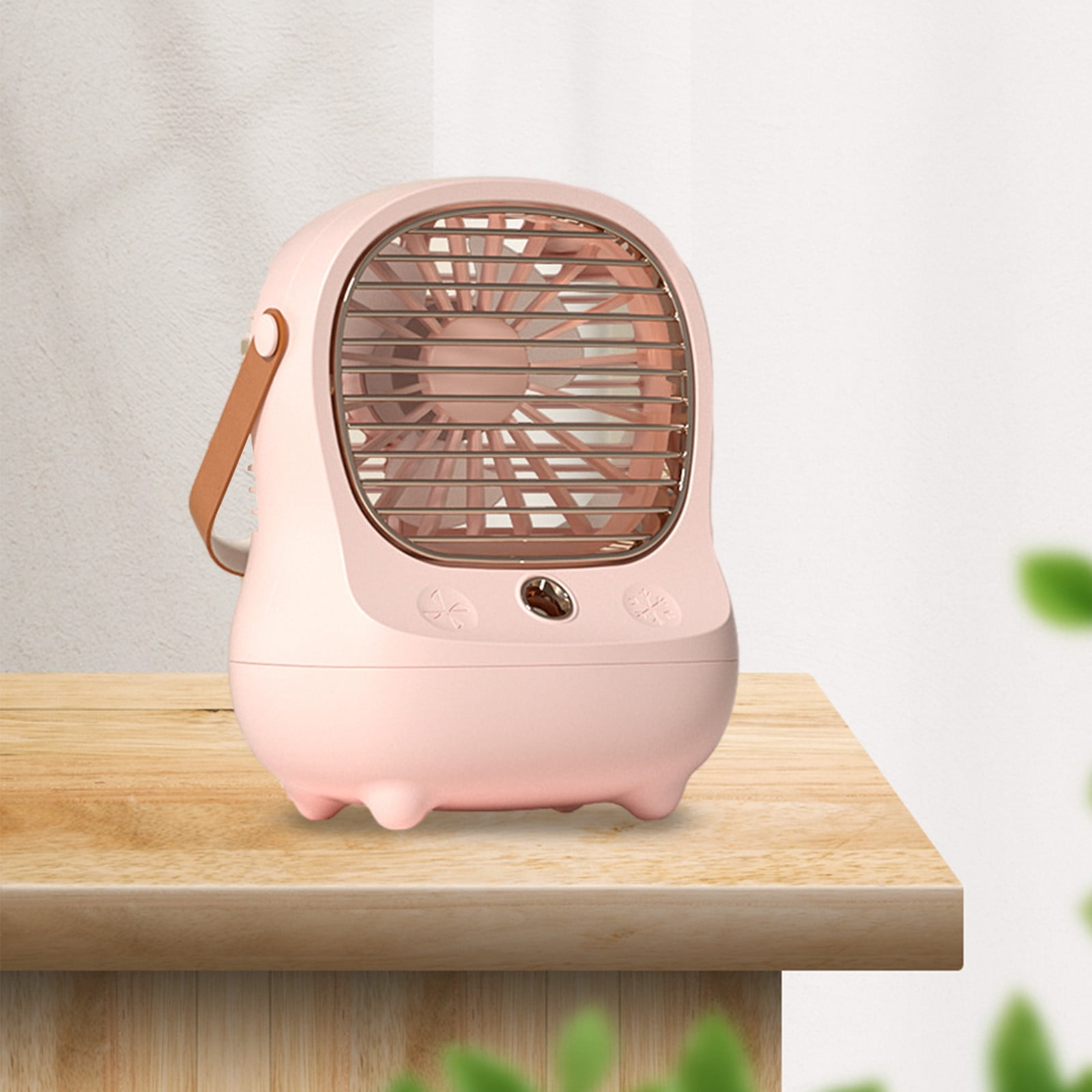 Portable USB Rechargeable Evaporative Cooler Fan with 3 Speeds Humidifier & Purifier for Home Office Travel Large Water Tank 10H Cooling White Pink Green