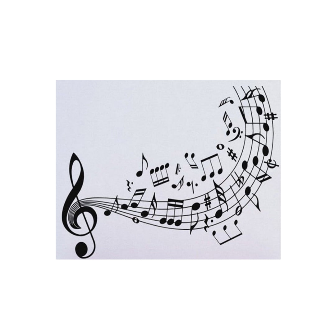 Musical Notes Wave Sheet Music Wall Art Sticker Vinyl Decal X-Large AS10005