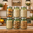 Green 32 Oz Mason Jars 12 Pack for Canning, Fermenting, and Food ...