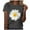 Grey, variant on Birdeem Womens Round-Neck Blouses Short Sleeved T Shirts Daisy Flower Print Top