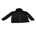 thumbnail image 2 of Women Full Zip Hoodie Fleece Drawstring Loose Fitting Long Sleeve Printed Casual Hooded Sweatshirt Black L, 2 of 25