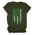 thumbnail image 3 of Bowake T-Shirt d'Été à Manches Courtes Col Rond pour Femmes, Décontracté Basique Imprimé Trèfle Shamrock, 3 of 4