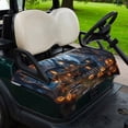 thumbnail image 2 of Golf Cart Seat Covers for 2 Seater,Halloween Microfiber Cart Seat Towel Blanket,Forest Ghost Pumpkin Castle Vintage Cottage Absorbent Breathable Non Slip Bench Seats Protector for Golf Course 51"x31", 2 of 9