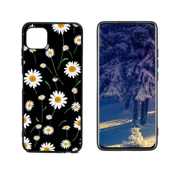 Compatible with Samsung Galaxy A22 5G Phone Case, Daisy-Flowers-Cute-Floral-Daisies14 Case Men Women, Flexible Silicone Shockproof Case for Samsung Galaxy A22 5G