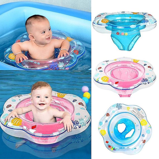 Flotador de natación para bebés, anillo de natación inflable para bebés con asiento de seguridad, baño para bebés, piscina para niños pequeños, accesorios de baño para niños pequeños de 6 a 36 me