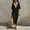 Black, variant on YuXingFu Plus Size Dresses for Curvy Women Maxi V-Neck Plus Size Womens Dress Elbow-Length Solid Color Slim Fit Long Casual Summer White S