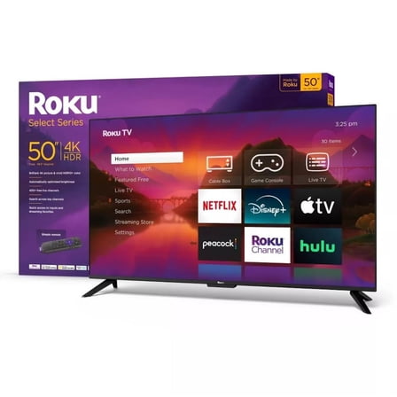 Restored Roku 50" Select Series 4K HDR Smart Roku TV with Roku TV Remote 50R4C4