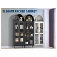 thumbnail image 6 of EastVita 73 Inch Arched Metal Storage Cabinet with Glass Door2 Adjustable Shelves Black​​, 6 of 7