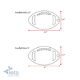 thumbnail image 5 of 25 Units Acrylic Keychains Football with Slots 1/8" Thick – Clear or Solid Color – (Size 2.5") Made in USA, 5 of 5