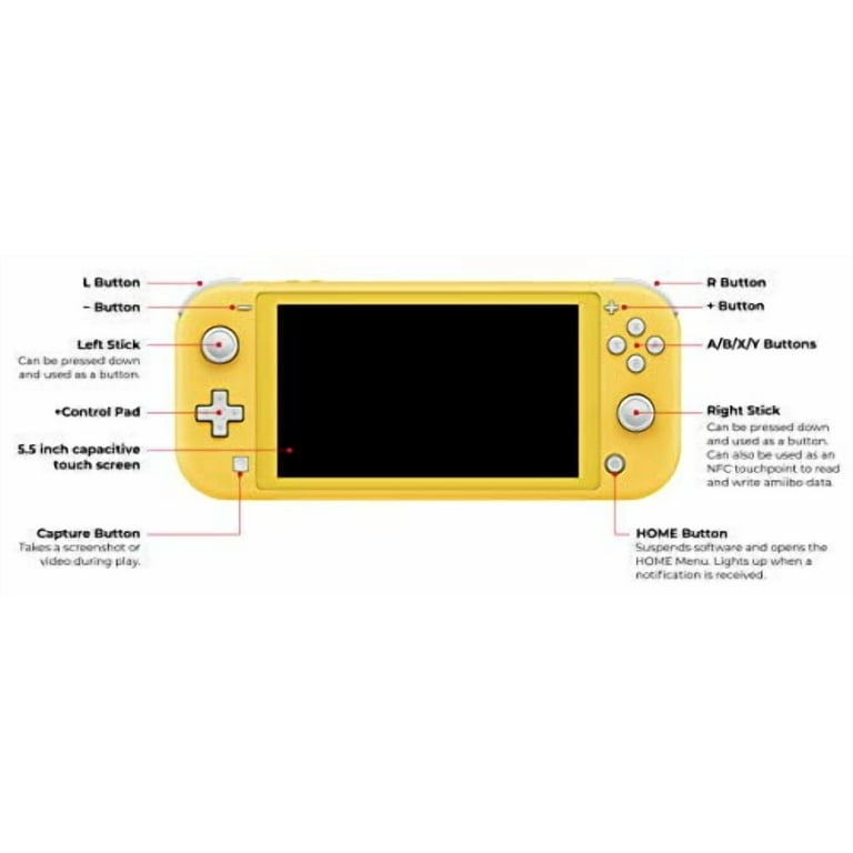 Nintendo Switch Lite - Compact Handheld Gaming, Yellow (European